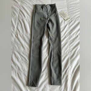 Gray High-Waisted Leggings